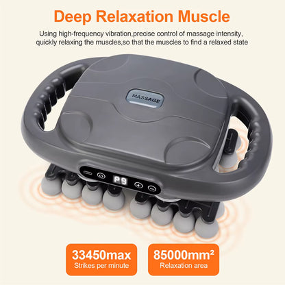 Deep Tissue Massage Gun – 42-Head Wireless Percussion Massager with Red Light Therapy